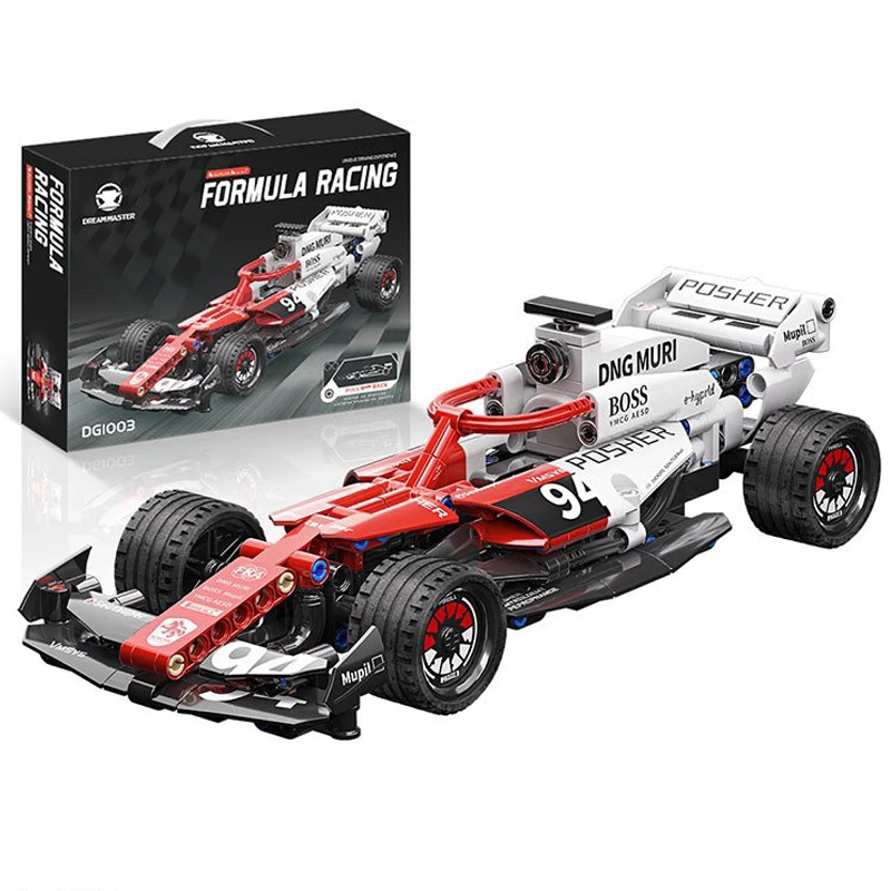 DREAMAMSTER Formula 1 Technical Blocks 276 Pcs Pull-Back Drive Rubber Wheels Realistic model